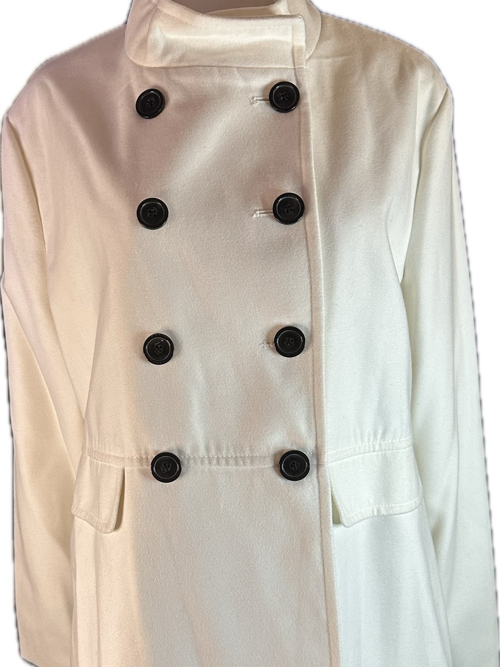 Women's New Double-Breasted Cream Coat Old Navy Size XL